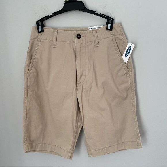 Old Navy Men’s Broken in Straight 10” Inseam Tan Chino Shorts size 28 - Picture 1 of 3